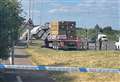 Lorry loses its load on roundabout near McDonald’s