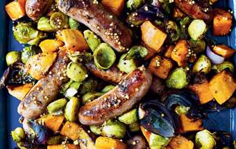 Joe Wicks: Sausage and Sweet Potato Tray Bake