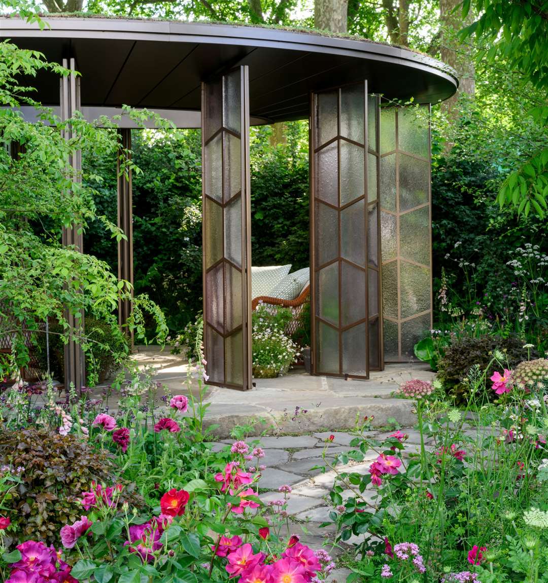 An immersive space centred around a translucent elliptical pavilion emerging from the foliage, the Glasshouse Garden is full of sensory delights Image: Jason Ingram
