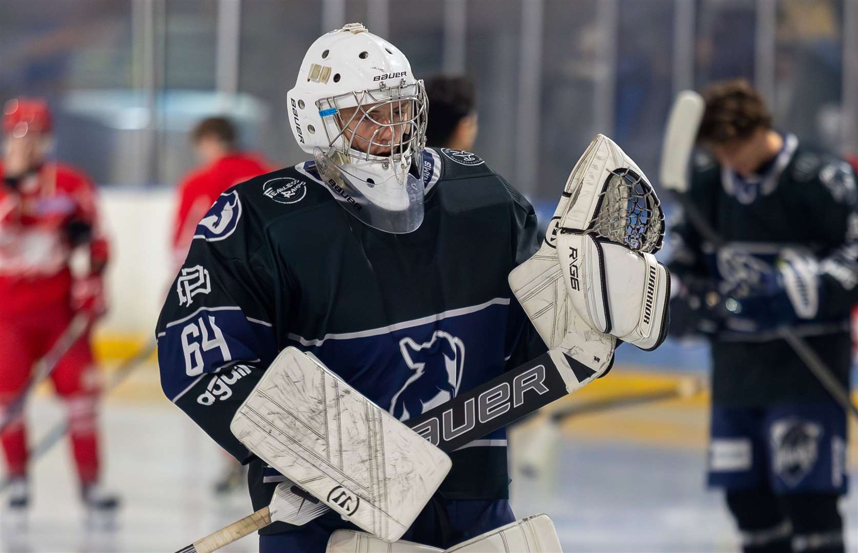 Invicta Dynamos' teenage netminder Nikolai Divall started both games at the weekend Picture: David Trevallion