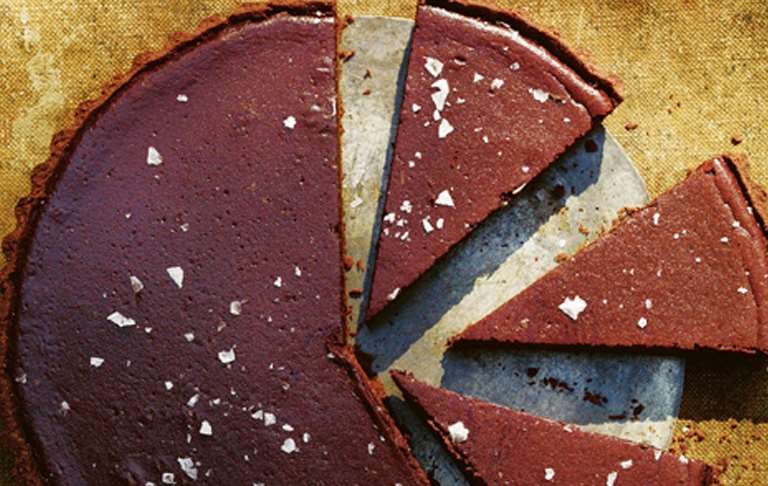 Gill Meller: Salted chocolate pumpkin tart